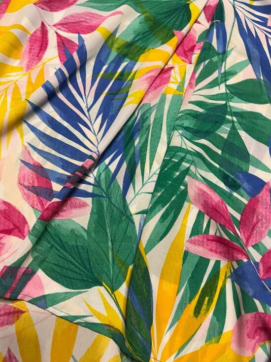 Floral & Ivy Tropical Palm Leaf Print Sleeveless V-Neck Top - Picture 3 of 5